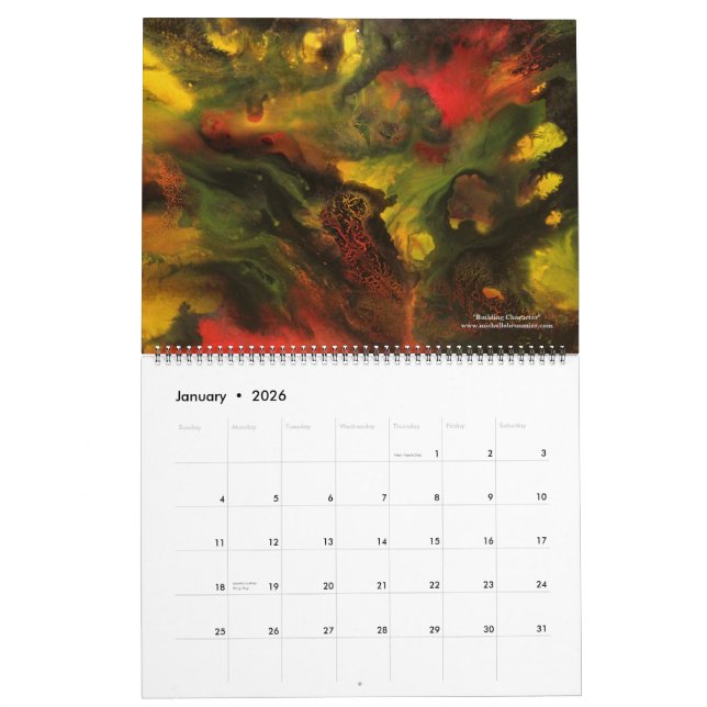 Calendário de Michelle Brunmier 2012 (grande) (Jan 2026)