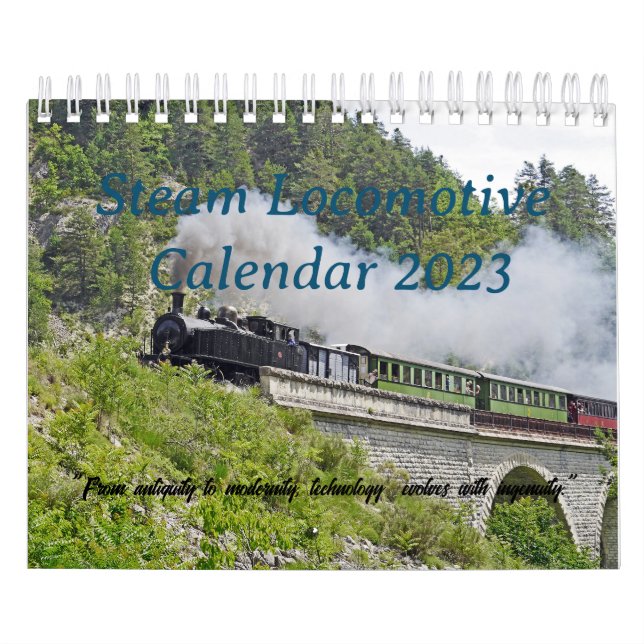 Calendário de Modelo da Locomotiva a Vapor 2023 (Capa)
