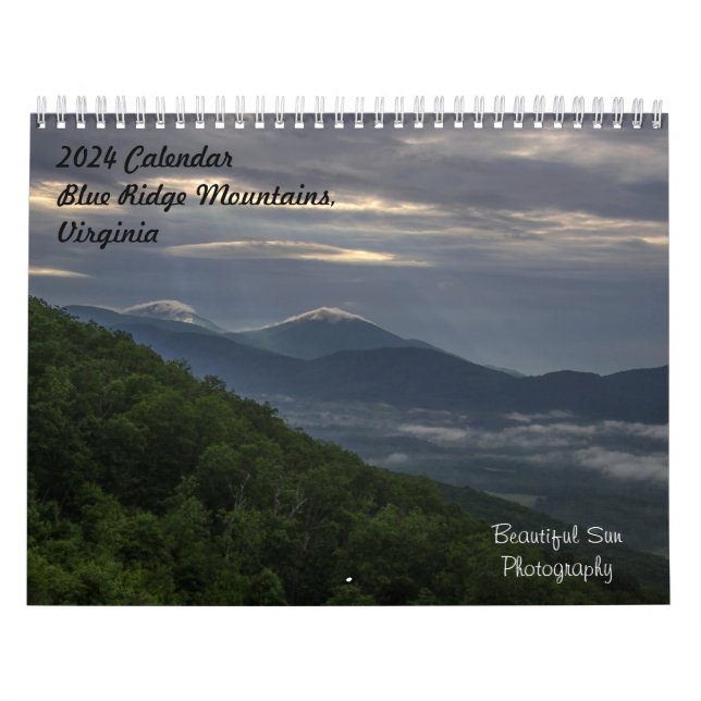 Calendário de Montanhas Blue Ridge 2024 (Capa)