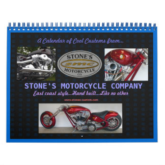 Calendário de Motociclos Personalizado de Pedras 2