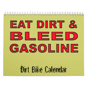 Calendário de Motocross de Bicicleta de Terra.