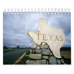 Calendário de Muro de Coleção do Estado do Texas