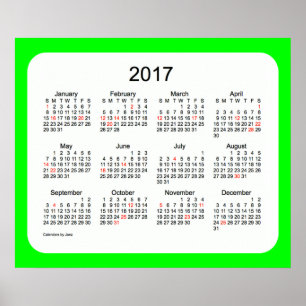 Calendário de Muro de Limões 2017 por Impressão