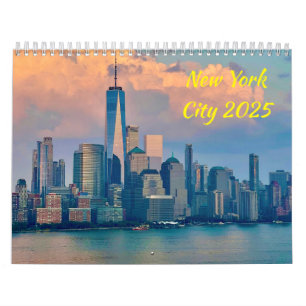 Calendário de Muro de Nova Iorque para 2025