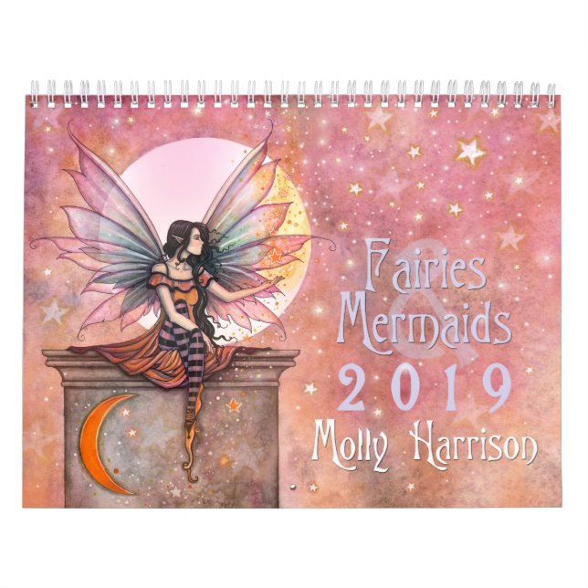 Calendário de Muros 2019 das Fairies e Sereias Mol (Capa)
