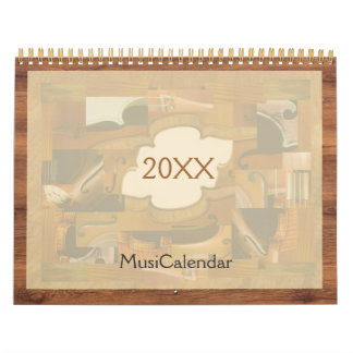 Calendário de Música, Ilustrações de Instrumentos