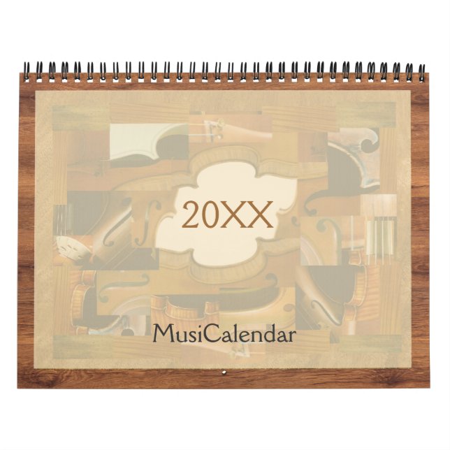 Calendário de Música, Ilustrações de Instrumentos  (Capa)