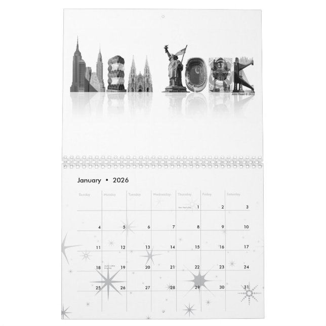Calendário de New York (Jan 2026)