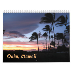 Calendário de Oahu Havaí