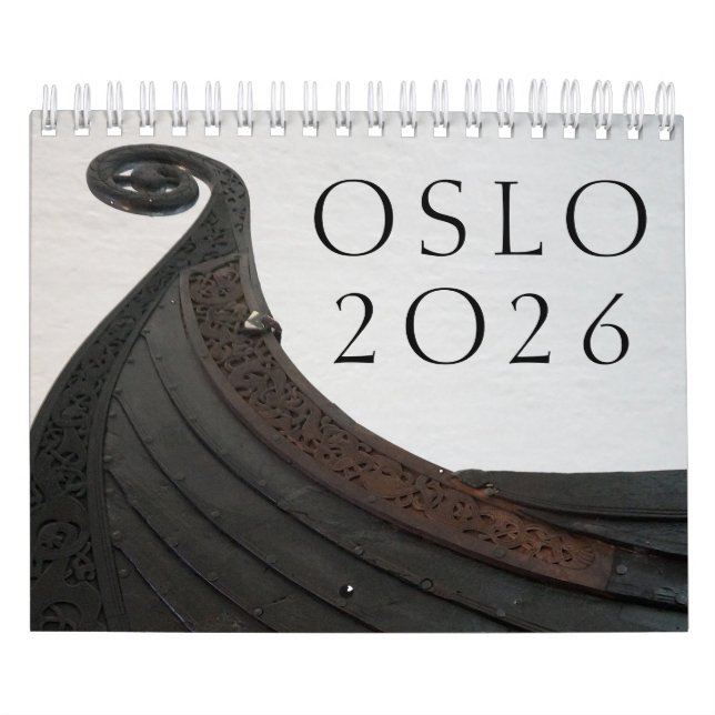 Calendário de Oslo, Noruega 2026 (Capa)