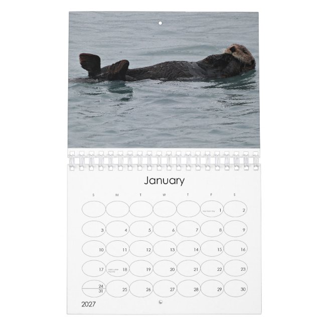 Calendário de Otterliscious 2013 do mar (Jan 2027)