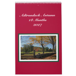 Calendário de Outono Adirondack de 18 Meses