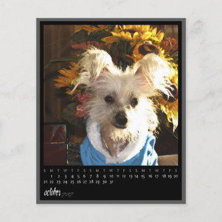 calendário de outubro de 2012