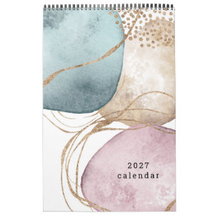 Calendário de Padrão Abstrato 2027
