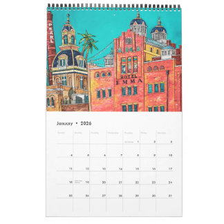 Calendário de Página Única de San Antonio