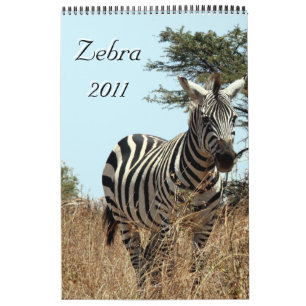 calendário de páginas de solteiro zebra 2011
