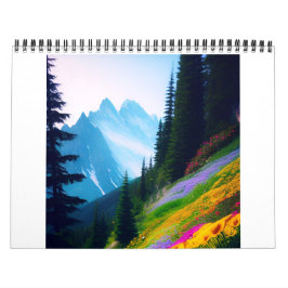 Calendário de Paisagem de Fantasia Realista