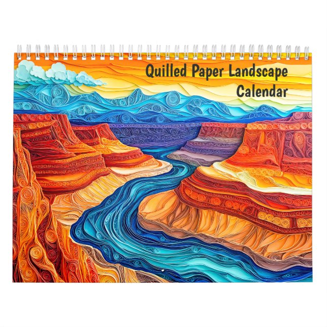 Calendário de Paisagem em Papel Quilled (Capa)