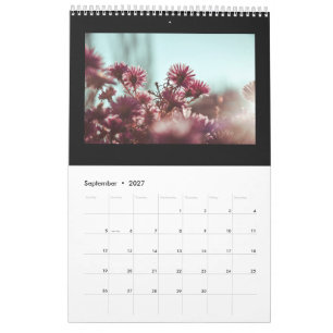 Calendário de paisagens de quedas d'água das praia