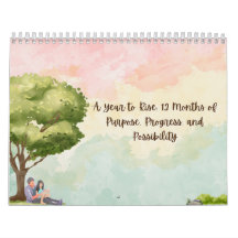 Calendário de Paisagens em Aquarela – Um Ano de Ce