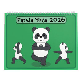 Calendário de Pandas em Poses de Yoga