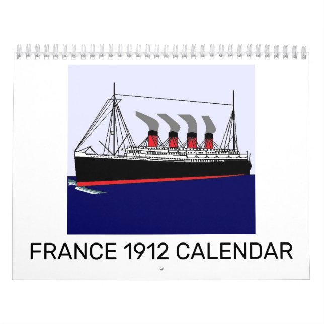 Calendário de Paquebot France 1912 (Capa)