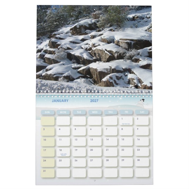 Calendário de parede 2011 (Jan 2027)