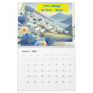 Calendário de Parede 2026 com Logotipo Comercial P