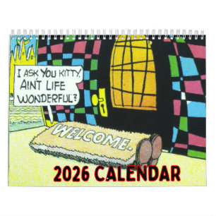 Calendário de Parede 2026 Vintage Cliff Sterrett