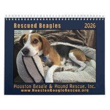 Calendário de Parede Beagles Resgatados 2026