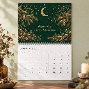 Calendário de Parede Botânico Personalizado ao Lua