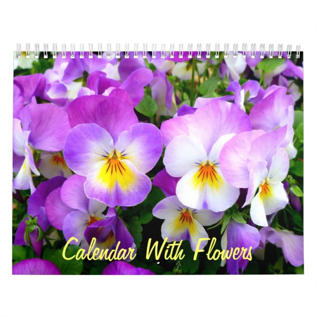Calendário de Parede com Flores (Capa)
