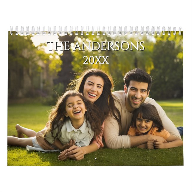 Calendário de Parede com Nome e Foto Personalizado (Capa)