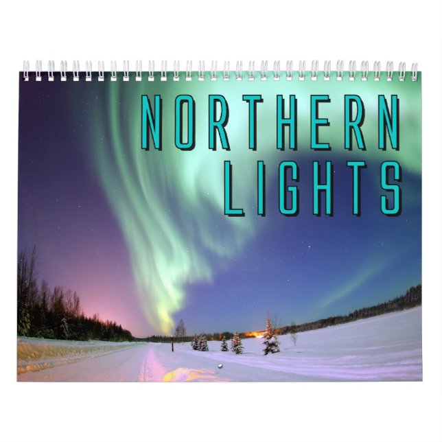 Calendário de parede da aurora boreal (Capa)