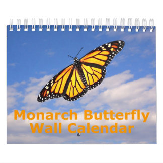 Calendário de parede da borboleta de monarca