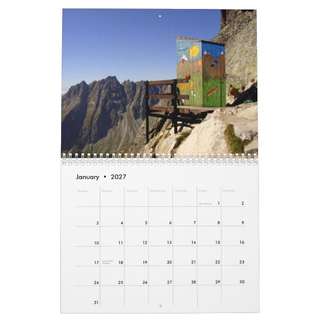 Calendário de parede das dependências (Jan 2027)