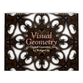 Calendário de Parede de 12 Meses da Geometria Visu