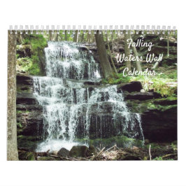 Calendário de Parede de Águas em Queda