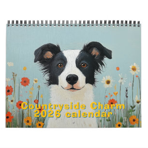 Calendário de Parede de Arte Folk 2026 do Countrys