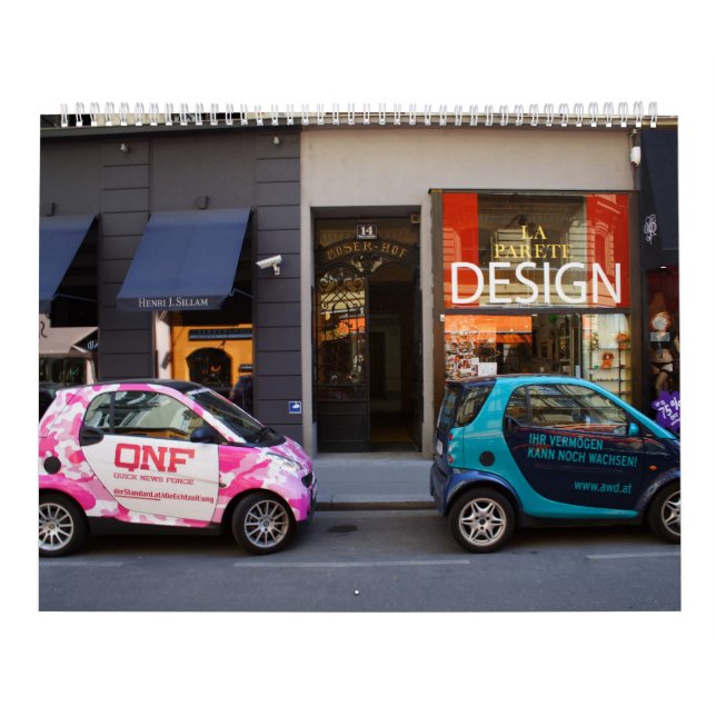 Calendário de Parede de Carros Inteligentes do ric (Capa)