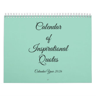 Calendário de Parede de Citações Inspiradoras de 2