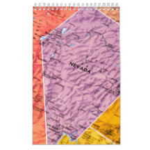 Calendário de Parede de Coleção do Estado de Nevad