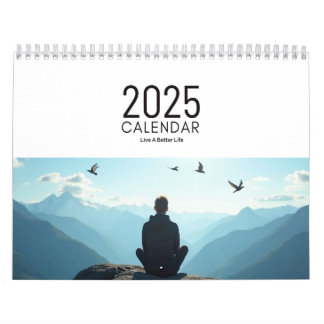 Calendário de Parede de Cotações de Vida Inspiraci