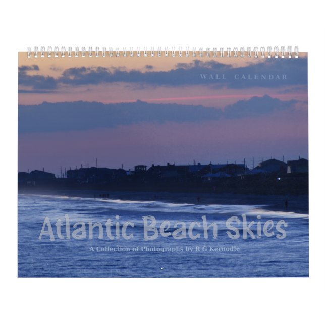 Calendário de Parede de Doze Meses do Atlantic Bea (Capa)