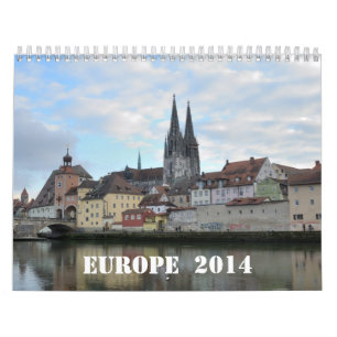 Calendário de parede de Europa 2014