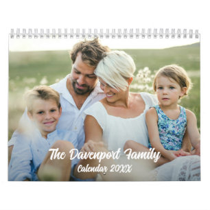 Calendário de Parede de Família Personalizado de 1