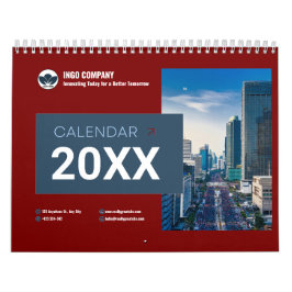 Calendário de Parede de Fotos da Família de Script