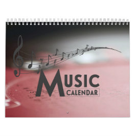 Calendário de Parede de Fotos e Cotações de Música
