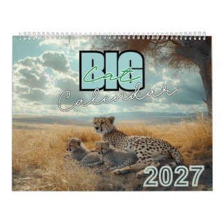 Calendário de Parede de Grandes Felinos 2027