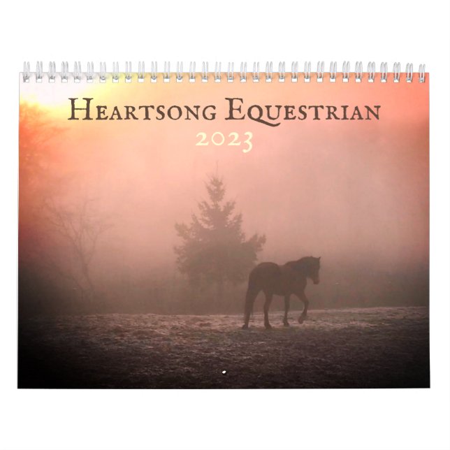 Calendário de Parede de Heartsong Equestrian 2023 (Capa)